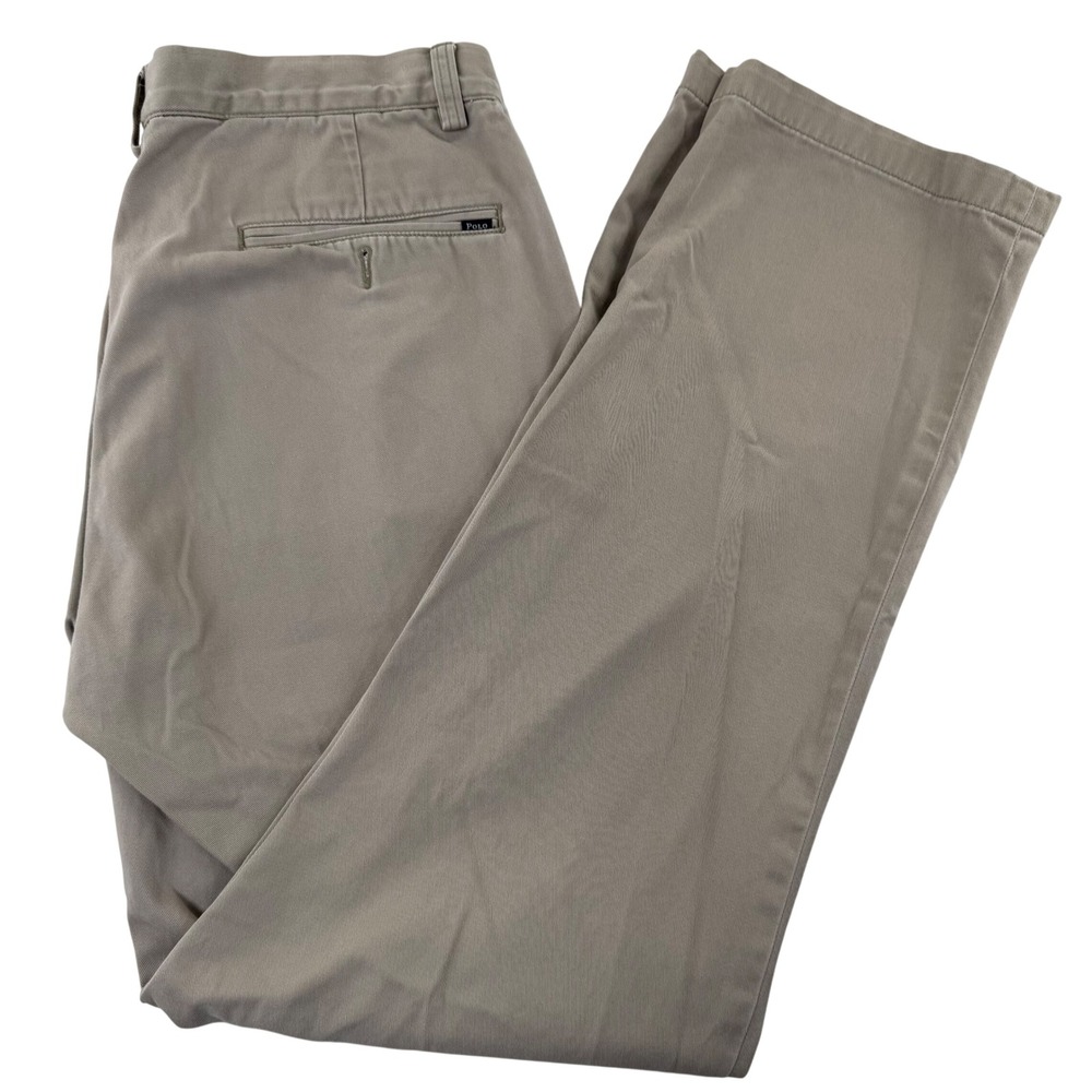 Polo Ralph Lauren Chino Pants Mens 32x30 Gray Classic Fit Cotton Twill Straight